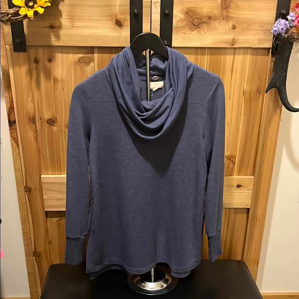 Cupio Cowl Neck Sweater - Deep Blue